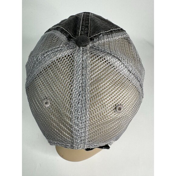 WT Farm Girl Distressed Trucker Hat YouTube Logo Embroidered Adjustable One Size - Picture 7 of 16